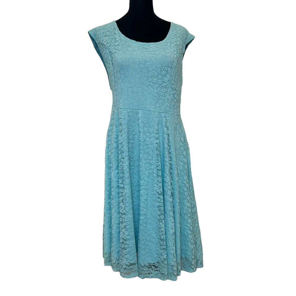 Torrid (2) Blue Lace Skater Dress